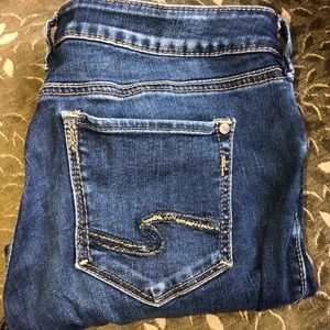 Silver Skinny Crop/Capri Jeans